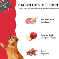 Shameless Pets Bone Broth Chews Bacon Hits Different Training Treats For Dogs (8 oz)