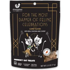 Shameless Pets For the Most Dapper of Feline Celebrations Crunchy Treats For Cats (2.5 oz)