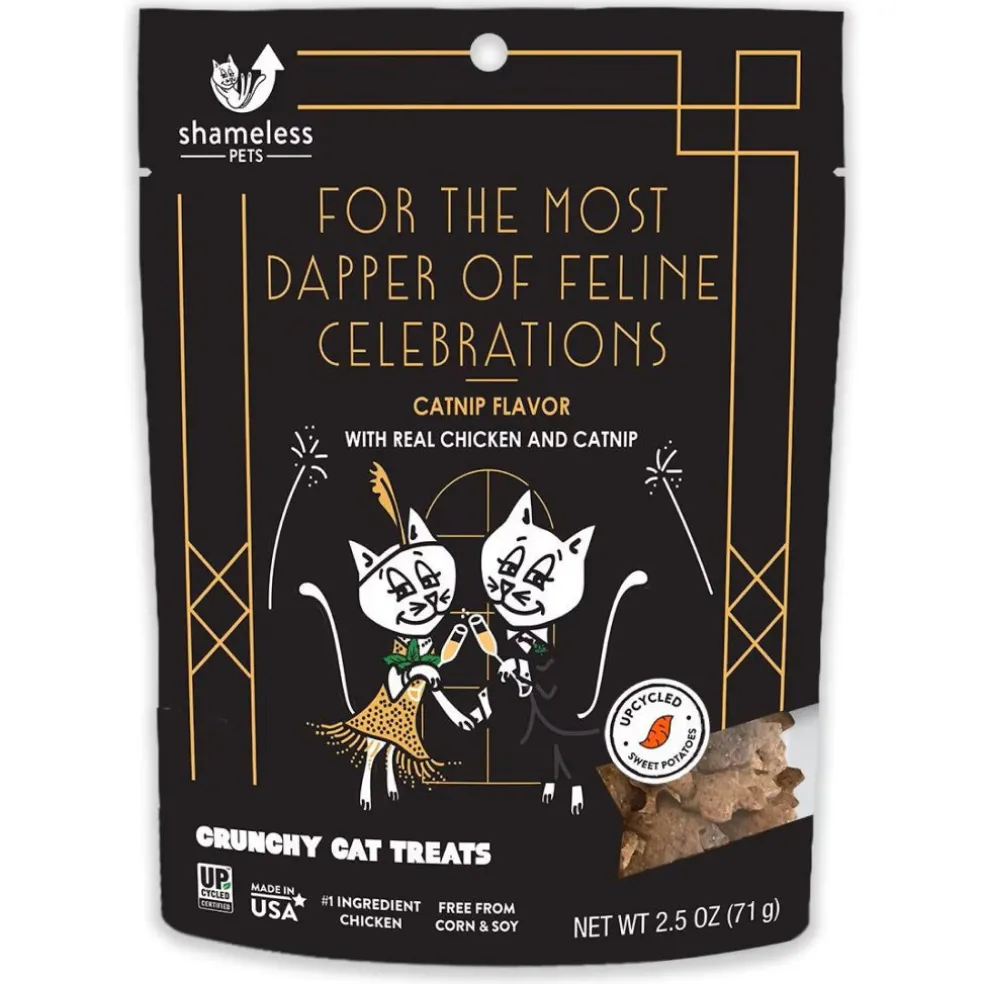Shameless Pets For the Most Dapper of Feline Celebrations Crunchy Treats For Cats (2.5 oz)