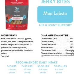 Shameless Pets Moo Lobsta Jerky Bites Treats For Dogs (5 oz)