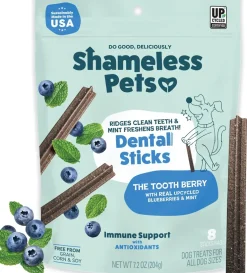 Shamless Pets The Tooth Berry Dental Sticks Treats For Dogs (7.2 oz)