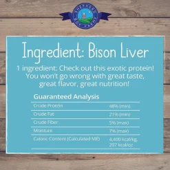 Shepherd Boy Farms Freeze Dried Bison Liver Treats for Dogs & Cats
