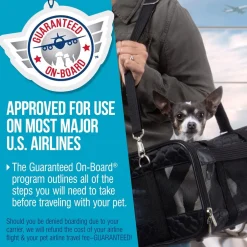Sherpa Deluxe Airline Approved Soft Sided Dog & Cat Carrier, Black