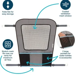 Sherpa Easy Fit Adjustable Auto Pet Barrier, Gray, 23