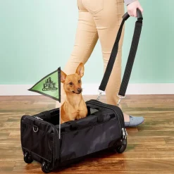 Sherpa Ultimate on Wheels Dog & Cat Carrier Bag, Black, Large