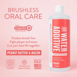 Skout's Honor Oral Care Peanut Butter & Bacon Dental Water Additive for Dogs & Cats, 32-oz