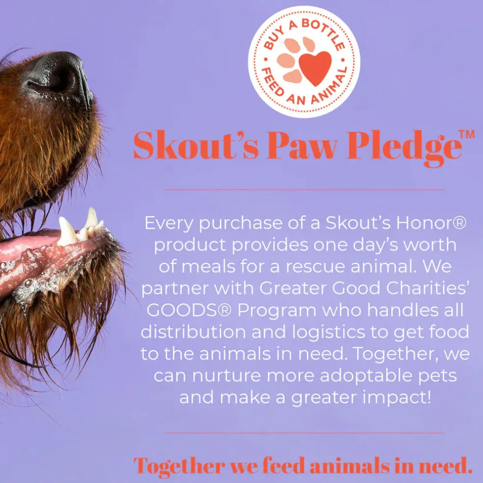Skout's Honor Oral Care Peanut Butter & Bacon Dental Water Additive for Dogs & Cats, 32-oz