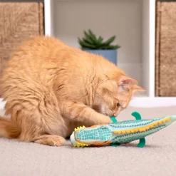 SmartyKat Instincts Crazed Croc Refillable Cat Toy + HappyNip Tube