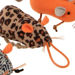 SmartyKat Instincts Safari Sneakers Mice Cat Toys, 3-count