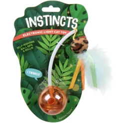 SmartyKat Instincts Twinkle Tipper Electronic Light Cat Toy with Self Righting Teaser Wand
