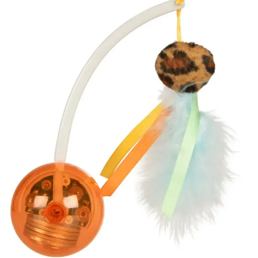 SmartyKat Instincts Twinkle Tipper Electronic Light Cat Toy with Self Righting Teaser Wand