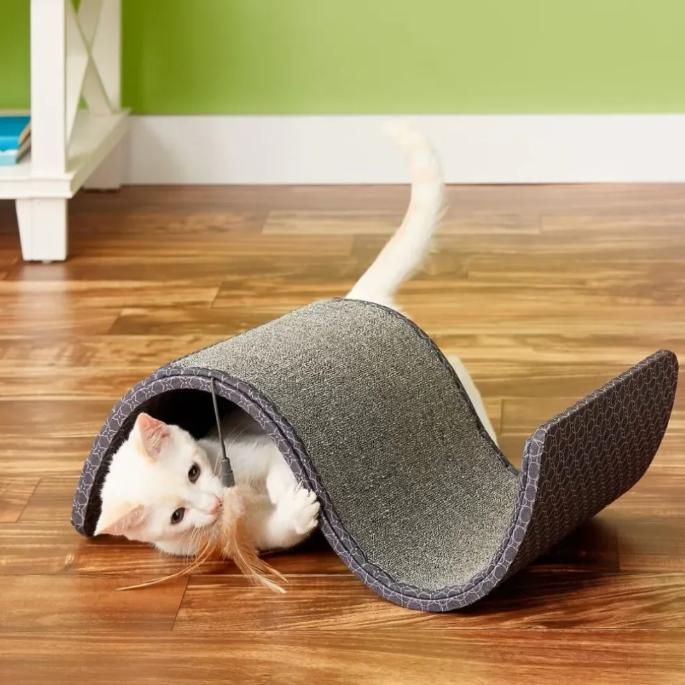 SmartyKat Scratch Scroll Multi-Surface Scratcher with Snap2It Toy For Cats