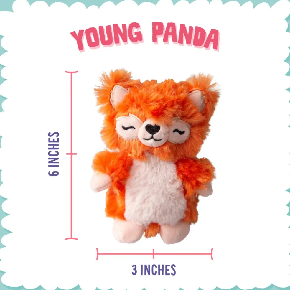 Snugaroo Young Panda Squeaker Plush Dog Toy (Red Panda)