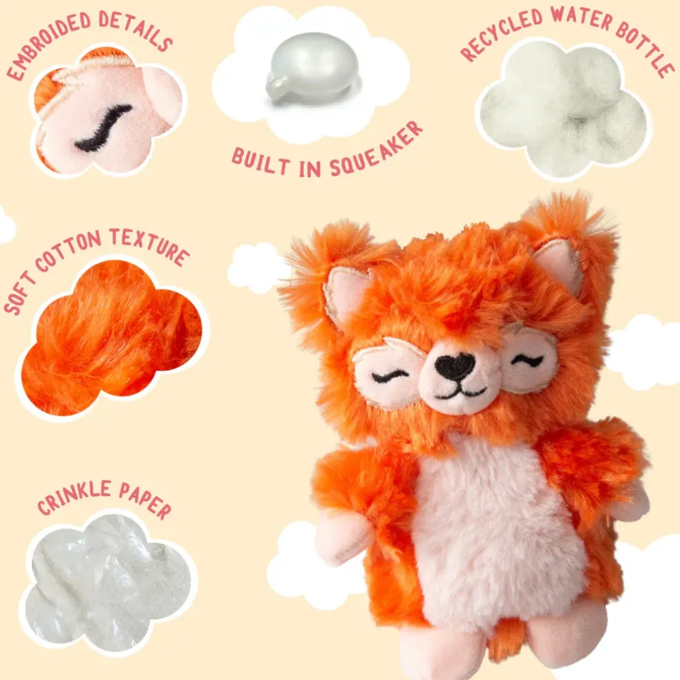 Snugaroo Young Panda Squeaker Plush Dog Toy (Red Panda)