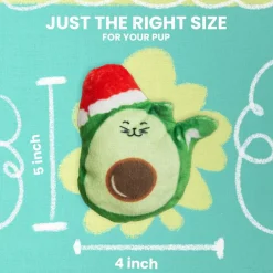SnugArooz Avocato with Santa Hat w/ Catnip Cat Toy