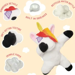 Snugarooz Baby Dab the Unicorn Trendy Plush Dog Toy (6.5")