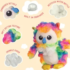 Snugarooz Baby Hootie the Owl Crinkle & Squeak Dog Toy (5