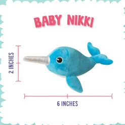 Snugarooz Baby Nikki the Narwhal Crinkle & Squeaker Plush Dog Toy (7