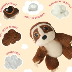 Snugarooz Baby Sasha the Sloth Soft Plush Dog Toy (5.5