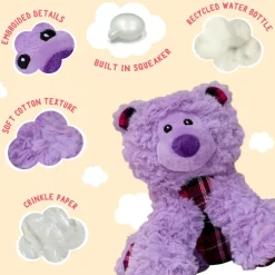 Snugarooz Bella the Bear Tough & Durable Soft Squeaky for Chewers Dog Toy