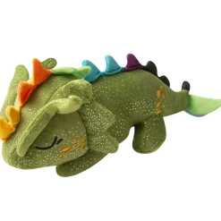 Snugarooz Drowsy Dragon Green Crinkle & Squeak Dog Toy (14")
