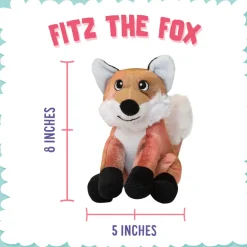 Snugarooz Fitz the Fox Durable Plush Crinkle & Squeaker Dog Toy