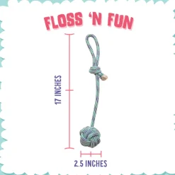 Snugarooz Floss N Fun Rope Toy For Dogs, assorted colors (17