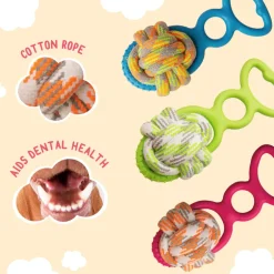 Snugarooz Grab N' Wag Rope Dog Toy, assorted colors