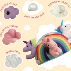 Snugarooz Hide & Seek Plush Rainbow Toys For Dogs