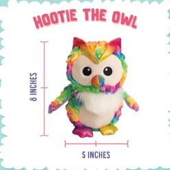 Snugarooz Hootie the Owl Rainbow Crinkle & Squeak Dog Toy (8")