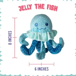 SnugArooz Jelly The Fish Plush Squeaker & Crinkle Dog Toy