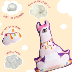 Snugarooz Llamaste Dog Crinkle Plush Toy (10")