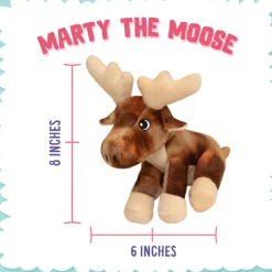 Snugarooz Marty the Moose Squeakers Crinkle Soft Plush Dog Toy (8