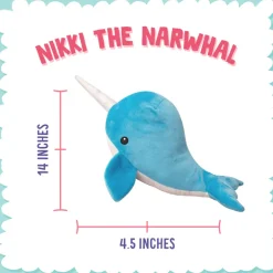 Snugarooz Nikki the Narwhal Dog Soft Plush Toy (17