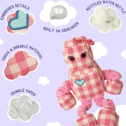Snugarooz Rosie the Robot Durable Plush Dog Toy (13