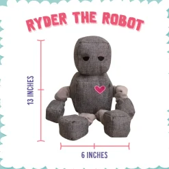 Snugarooz Ryder the Robot Grey Dog Toy (13