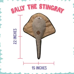 Snugarooz Sally the Stingray 2-in-1 Tough & Durable Dog Toy with Hidden Ball