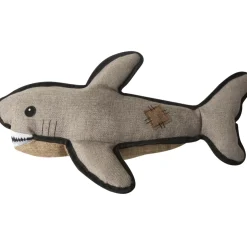Snugarooz Saul the Shark with Rubber Spikey Ball Toy For Dogs (19")
