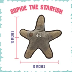 Snugarooz Sophie the Starfish Spikey Ball Grey Dog Toy (21