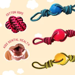 Snugarooz Spikey Beast Dog Rope Toy - Assorted Colors (24")