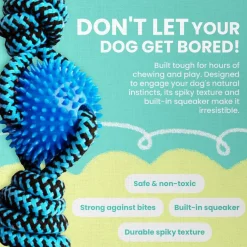 Snugarooz Spikey Beast Dog Rope Toy - Assorted Colors (24