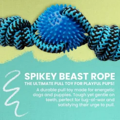Snugarooz Spikey Beast Dog Rope Toy - Assorted Colors (24