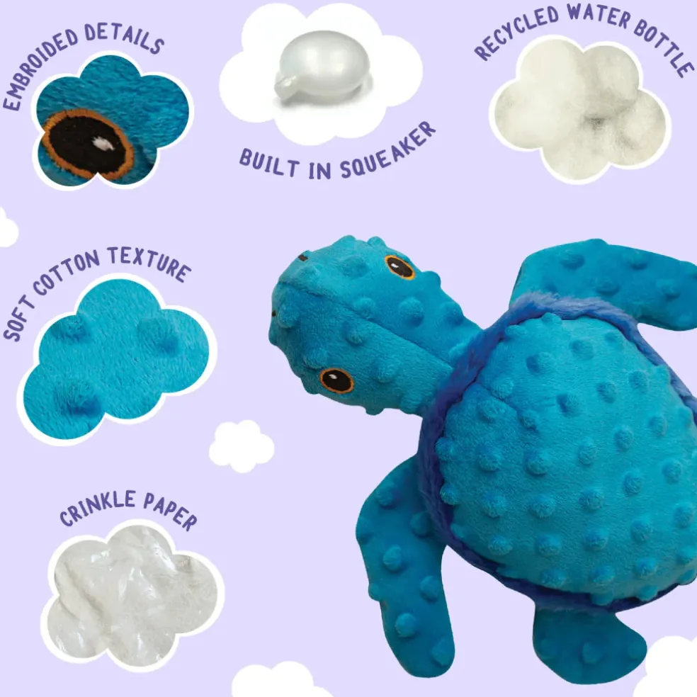 Snugarooz Tucker the Turtle Soft & Durable Plush Dog Toy (10")
