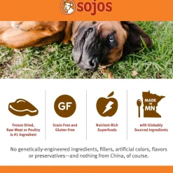 Sojos Complete Chicken Recipe Freeze-Dried Adult Dog Food, 7 lb