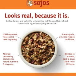 Sojos Complete Lamb Recipe Freeze-Dried Adult Food For Dogs, 7 lb