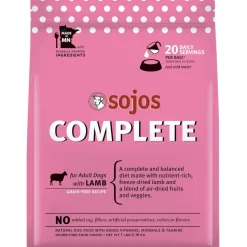 Sojos Complete Lamb Recipe Freeze-Dried Adult Food For Dogs, 7 lb