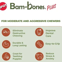 Spot Bam-Bones Plus Chicken Flavor Dog Chew Toy