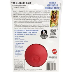 Spot Barrett Ball Dog Toy Red Small, 2.5"