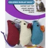 Spot Burlap Mice Catnip Toy Assorted 3", 3-pack