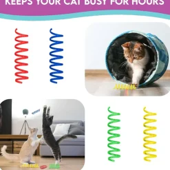 Spot Colorful Thin Springs Catnip Toy (10 pack)